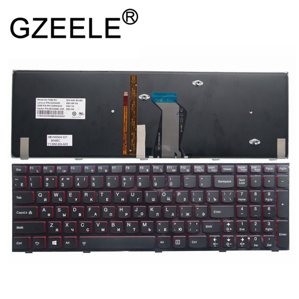 GZEELE NEW Russian keyboard For Lenovo Y500 Y500N Y500NT Y510 Y510P Y590 Y590N Laptop Russian Keyboard Backlit backlight black