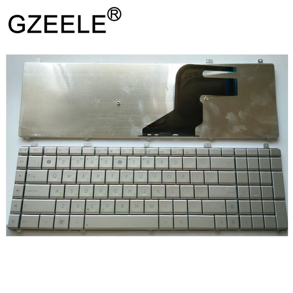 GZEELE NEW Russian Layout Silver Laptop Keyboard for Asus N55 N55S N55SL N55SF N55X N75S N75SF N75SL Silver replacement keyboard