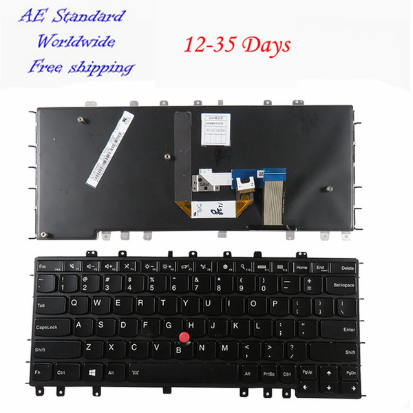 US Laptop Keyboard For Lenovo For IBM Thinkpad YOGA S1 S240 YOGA 12 New English Black with pointing stick backlight