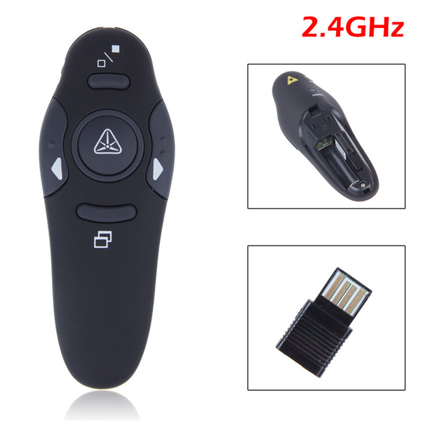 Wireless Presenter with Red Laser Pointers Pen USB RF Remote Control PPT Powerpoint Presentation