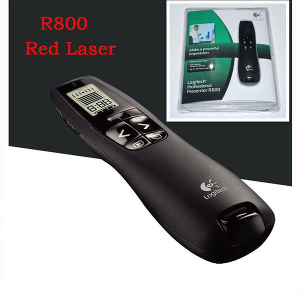 Professional R800 Wireless Presenter 5MW Red Laser Pointer for 2.4 GHz Remote Control Powerpoint Presentation Clicker with USB Receiver