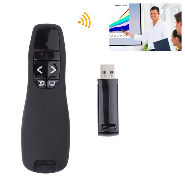 Wholesale Portable R400 2.4Ghz USB Wireless Presenter Laser Pointer PPT Remote Control for Powerpoint Presentation