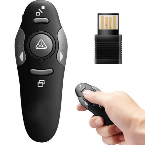 Kebidumei 2.4GHz Wireless Presenter Laser Red Pointers Pen USB Receiver RF Remote Control Turn PPT Page Powerpoint Presentation