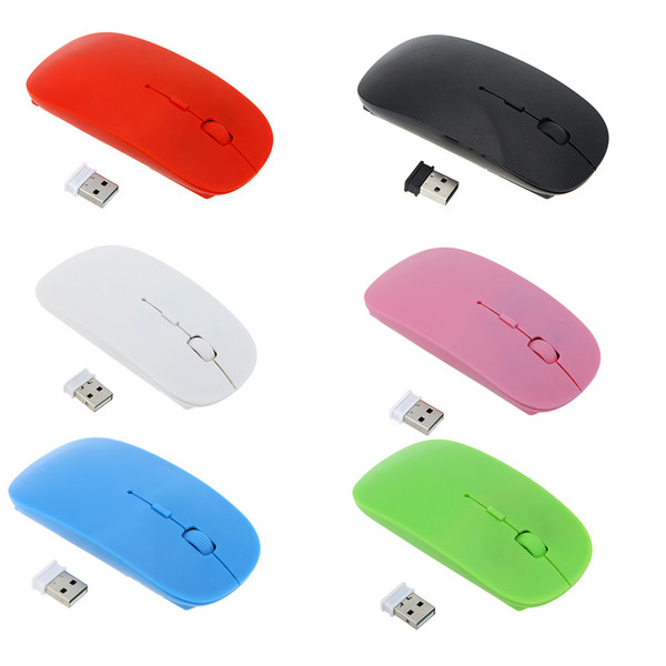 Cheap 2.4G mouse Laptop wireless Ultra-thin optical mouse Boutique Mini slim 9 colors can be selected 182