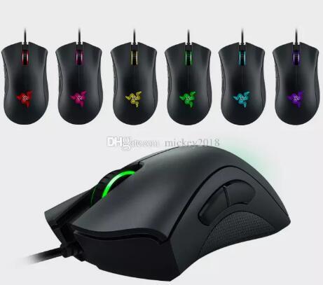 Razer Deathadder Chroma USB Wired Optical Computer Gaming Mouse 10000dpi Optical Sensor Mouse Razer Deathadder Gaming Mice drop shipping