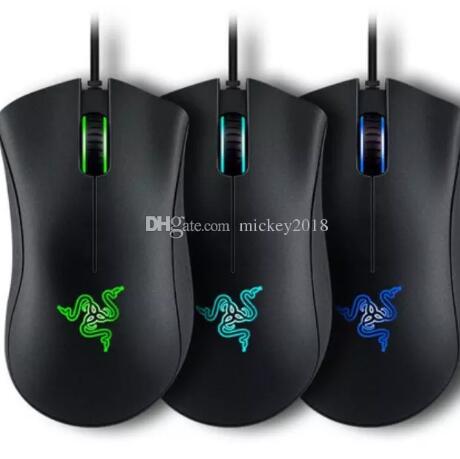 2019 Razer Deathadder Chroma USB Wired Optical Computer Gaming Mouse 10000dpi Optical Sensor Mouse Razer Deathadder Gaming Mice DHL Free