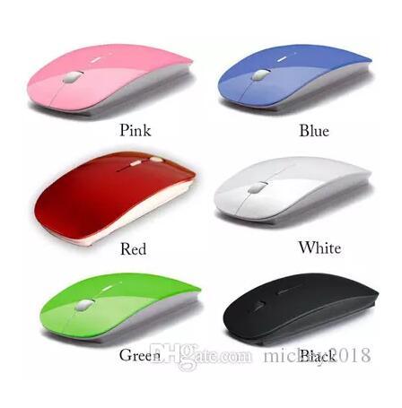 Candy color ultra thin wireless mouse and receiver 2.4G USB optical Colorful USB Receiver ultrathin Slim Mouse Special offer computer mouse