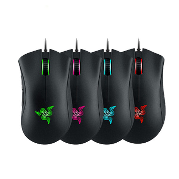 Razer DeathAdder Chroma 5 Buttons USB Wired Mouse Internet Cafe Gaming Mice with 10000DPI Optical Sensor