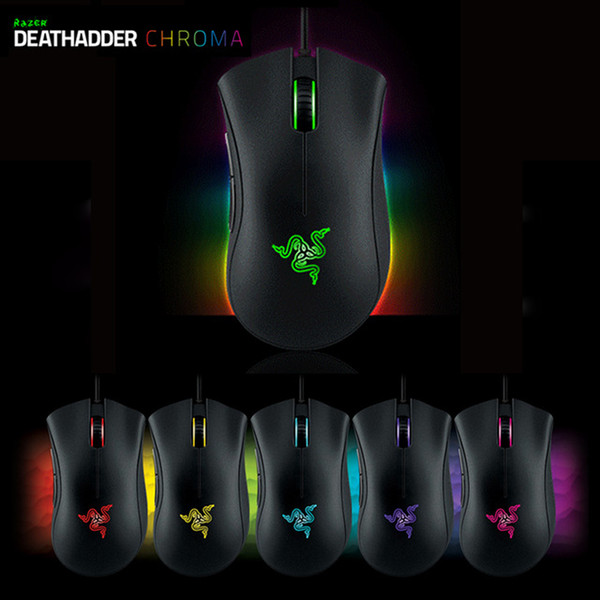 Not original Razer Deathadder Chroma USB Wired Optical Computer Gaming Mouse 10000dpi Optical Sensor Mouse Razer Deathadder Gaming Mice