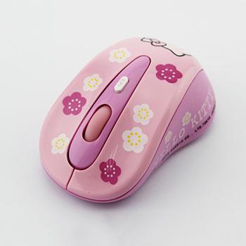 Girls Cute Hello kitty Wireless mouse with 2.4G USB receiver Wireless Optical Mice with adjustable 800-1200 DPI function, dandys