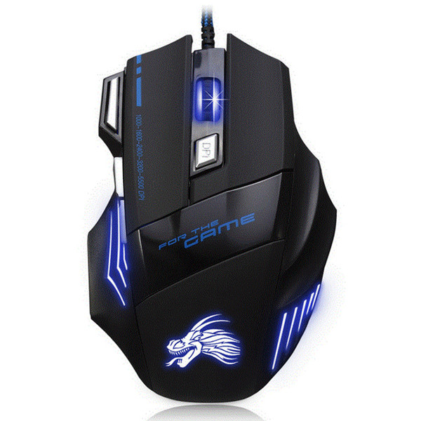 Professional 5500 DPI Gaming Mouse 7 Buttons LED Optical USB Wired Mice for Pro Gamer Computer X3 Mouse DHL Free