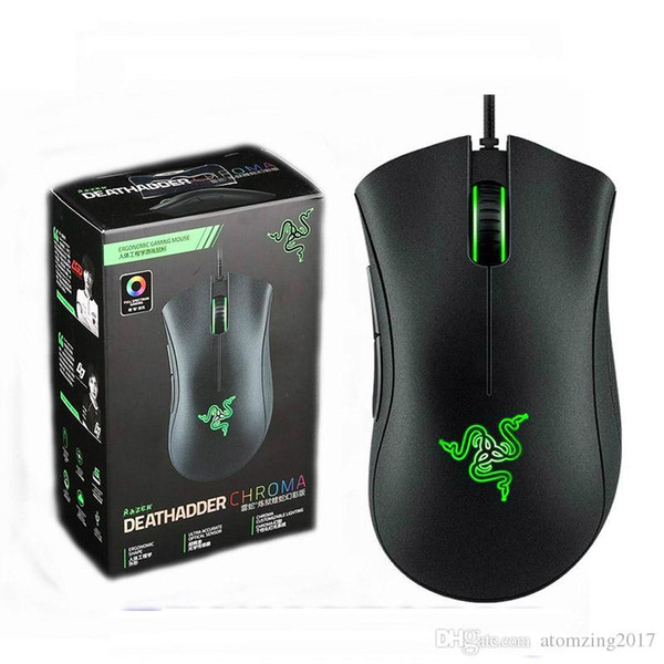 Razer Deathadder Chroma USB Wired Optical Computer Gaming Mouse 10000dpi Optical Sensor Mouse Razer Mouse Deathadder Gaming Mice