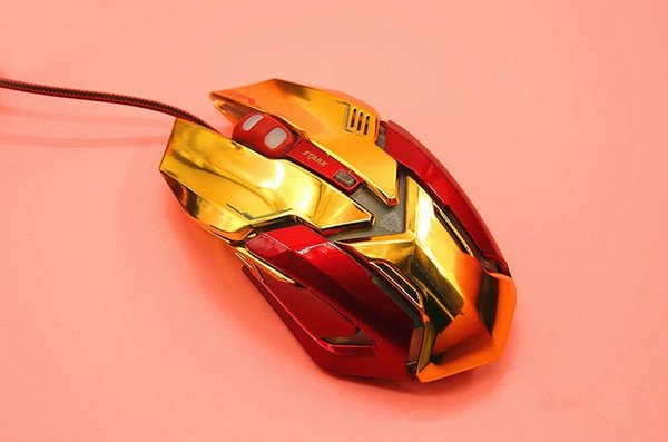 Authentic E-3LUE M639 Iron Man Golden Gaming Mouse Marvel Avengers 2 Laser Mouse 4000DPI luminous Professional ESports mouse