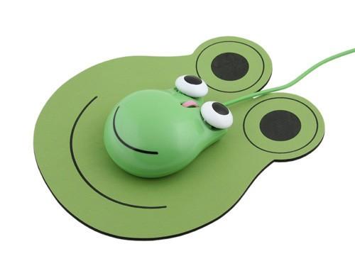 Lovely Frog Shaped USB Mouse for Computer/Laptop Fashion Cartoon Frog Prince Mouse 3D Wired Optical Mice Home &Office unique frog Mouse gift