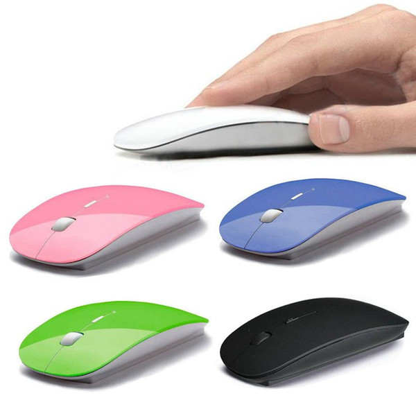 2.4G Wireless Mouse Optical Technology with USB Micro Receiver for Computer PC in Crystal Retail Box Various Colors Free DHL Shipping