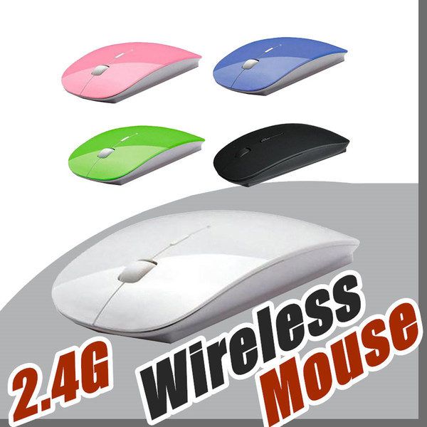 2.4G Wireless Optical Mouse Mice 6 Colors Ultra-thin Mouse USB Receiver ultrathin Slim Mouse for Laptop Notebook PC Desktop Computer A-SJ