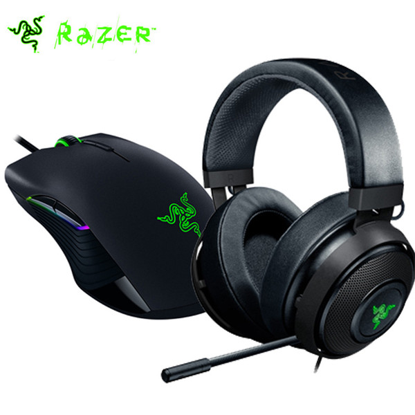 Razer Lancehead Tournament Gaming Mouse + Razer Kraken 7.1 Chroma V2 Gaming Headset with Retractable Digital Microphone