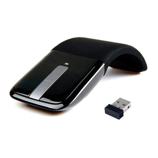 2.4GHz Arc Foldable Touch Optical Wireless Mouse USB Receiver for PC Laptop Computer