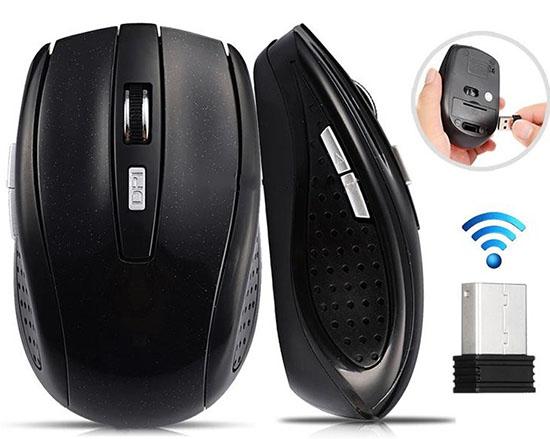 2.4GHz USB Optical Wireless Mouse USB Receiver mouse Smart Sleep Energy-Saving Mice for Computer Tablet PC Laptop Desktop With White Box LLF