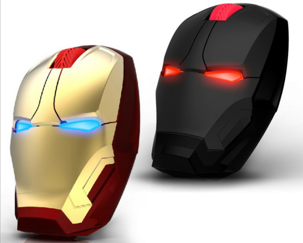 Iron Man wireless mouse personalized creative light emitting universal notebook mouse