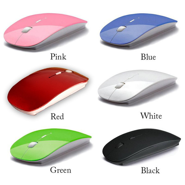 Ultra Thin USB Optical Wireless Mouse 2.4G Receiver Super Slim Mouse For Computer PC Laptop Desktop 5 Candy color