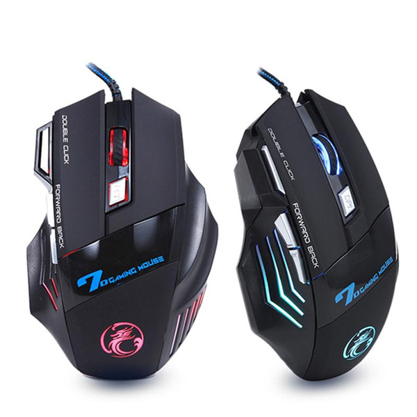 Professional Wired Gaming Mouse 7 Button 5500 DPI LED Optical USB Gamer Computer Mouse Mice Cable Mouse High Quality X7 with retail box