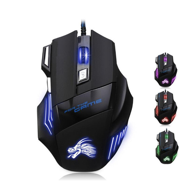 Wired Gaming Mouse Professional 7 Button 5500 DPI LED Optical USB Gamer Computer Mouse Mice Cable Mouse