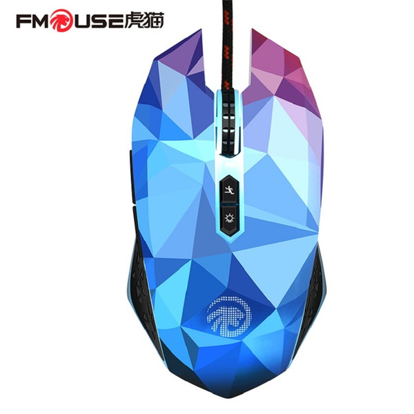 FMOUSE X8 Dazzle Colour Diamond Edition Gaming Mouse with DPI Adjustable Wired Mouse Gamer Optical Computer Dropshipping