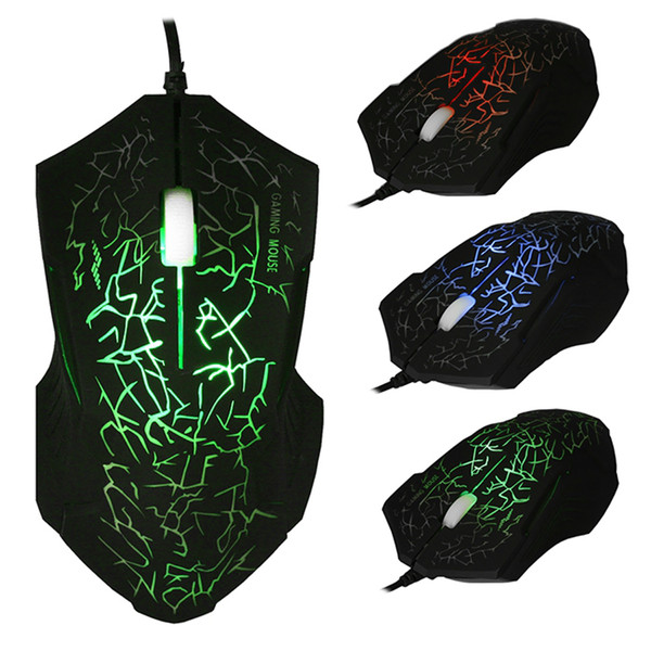 Wholesale- X9 4000DPI 1.4m Length USB Wired Optical Gaming Mouse Game Mice for Android/GoogleTV Box Android TV HTPC PC