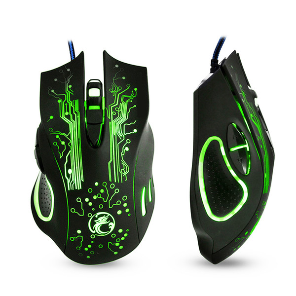 Wired Gaming Mouse 5000dpi Professional USB Mouse Mice Changeable LED Light 6 Buttons Computer Optical Mouse For Gamer