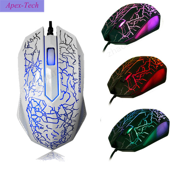 Hot New Promotion Small Special Shaped 3 Buttons USB Wired Luminous Gamer Computer Gaming Mouse IN STOCK DHL free ship