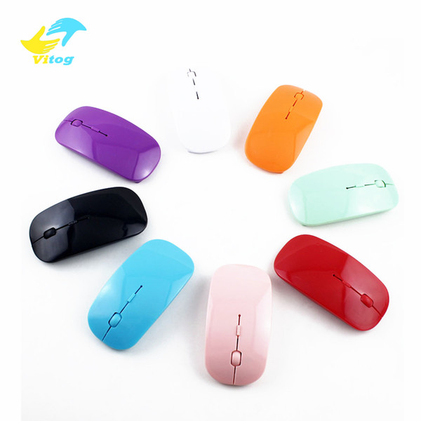 USB Optical Wireless Computer Mouse 2.4G Receiver Super Slim Mouse For computer PC Laptop with 8 colors