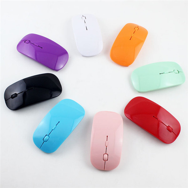 Candy color ultra thin wireless mouse and receiver 2.4G USB optical Colorful Special offer computer mouse