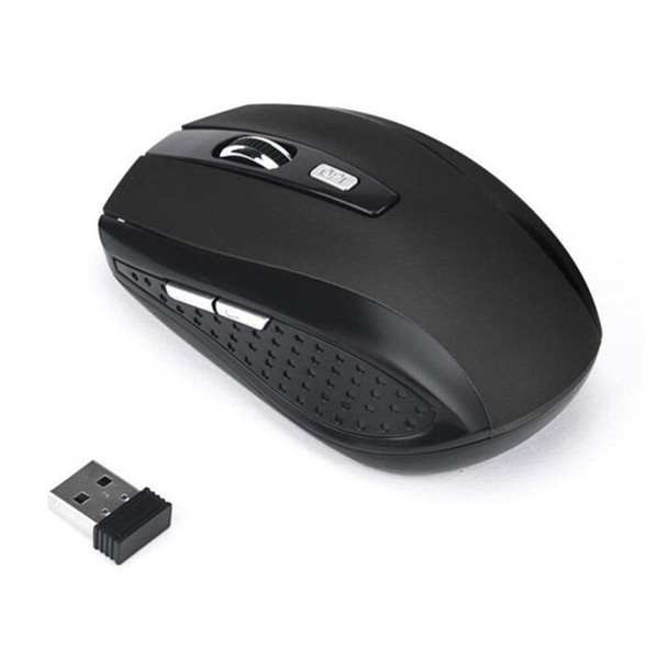 New 2.4GHz USB Optical Wireless Mouse USB Receiver mouse Smart Sleep Energy-Saving Mice for Computer Tablet PC Laptop Desktop With White Box