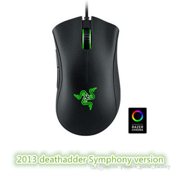 Factory direct sell razer deathadder chroma symphony 1600dpi USB wired optical mouse gaming mouse computer game mouse with retail