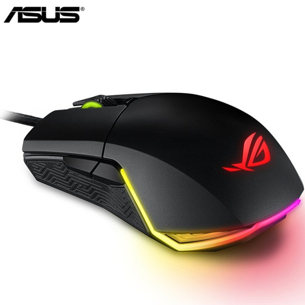 ASUS ROG Pugio USB Wired Optical Mouse Gamer Computer Gaming Mice For PC Laptop Notebook with RGB LED Lighting