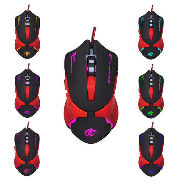 Game mouse High-end optical engine 6 buttons 7 led colors USB 2.0 good price fast shipping