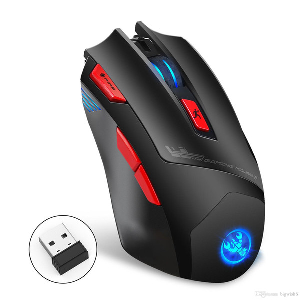 TOP SELL Top sell Wireless Gaming Mouse 2.4GHz Mouse Ergonomic Design Mice Adjustable 4800DPI USB Rechargeable Mouse Laptop.