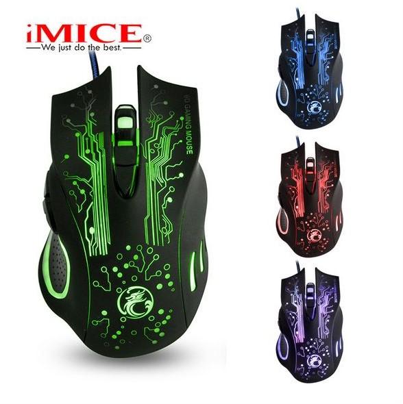 iMICE X9 USB Wired Gaming Mice Ergonomic design Optical Chroma Adjustable DPI E-sports PUBG LOL Gaming Mouse