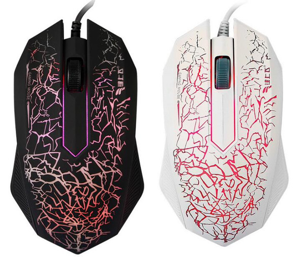 Crack light game wired mouse