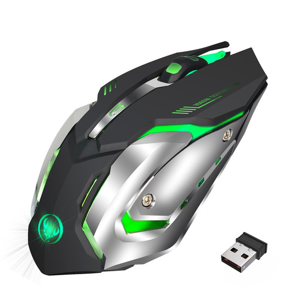 Wireless gaming mouse Hot 2019 M10 Rechargeable gaming mouse 2.4G 10 m transmission distance colorful light 2400dpi with free shipping