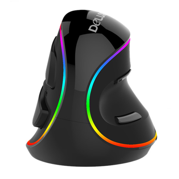 Delux M618 Plus Vertical Mouse Ergonomic Right Wired RGB 6 Button 1600 4000 DPI Computer Ergonomic Mouses Wired USB for PC