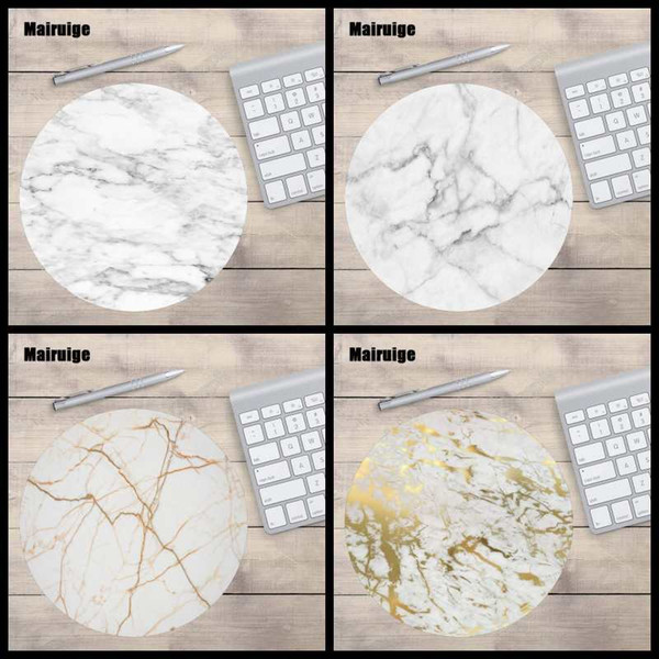 Marble round 20x20cm mouse pad for office notebook desktop rubber mouse pad