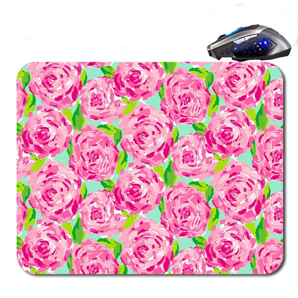 Latest Lilly Pulitzer Seashell multi-color print anti-skid custom mouse pad computer PC Nice game Mouse mat as a gift