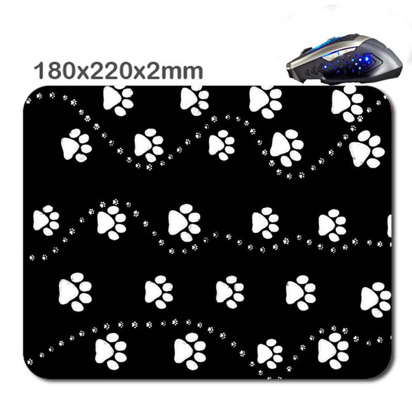 220*180*2mm Print Design Paw print Sell New Arrivals Customized Rectangle Non-Slip Rubber Gaming Soft Durable notebook Mouse pad