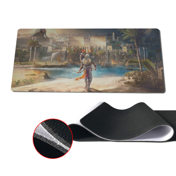 Edge Locking Rubber mats for Assassin's Creed Origins Mouse Mat DIY Design Pattern Cloud Computer Gaming Mouse Pad