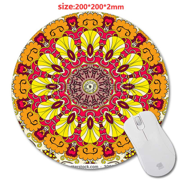 Pattern of cheap best to print a new mouse pad round Persian carpet 200 * 200 * 2 mm non-slip rubber mat game mouse pad, office gift