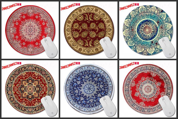 Custom Wholesale Sales Champion Persian Carpet Series of Art Prints a Circular Mousepad for Gifts for PC Table MATS