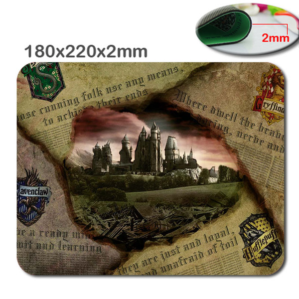 Hot Selling Hogwarts Castle Harry Potter Design Mouse Mat Quick Printing Custom High Quality Non-Skid Durable Mouse Pad