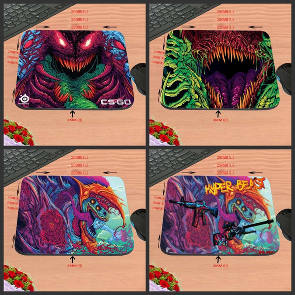 Hot Sell Fashionable 2017 New Arrival Top Selling cs go hyper beast Mouse Pad Computer Gaming Mouse Pad Gamer Play Mats